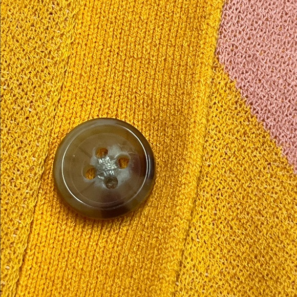 DEREK LAM 10 CROSBY "Aurelia" Waist Tie Open Back Stripe Button Knit Midi SZ M - Picture 12 of 16